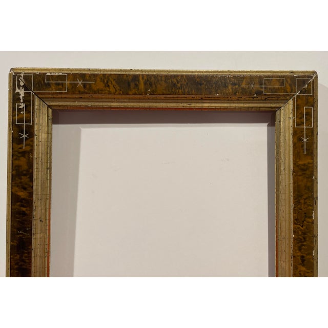 1880s Eastlake Faux Burl and Gilt Picture Frame For Sale - Image 4 of 6