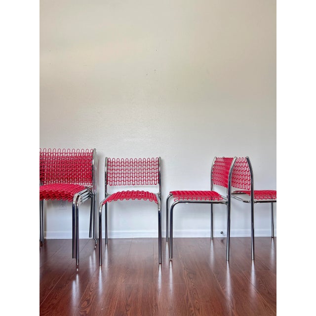 Set of 4 Sof-Tek Stacking Chairs by David Rowland for Thonet Circa ...