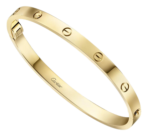 Cartier, Love Medium Model Bangle Bracelet, 18k Yellow Gold, Size 18