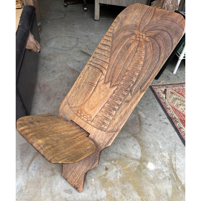 Up for consideration is a beautiful vintage wooden carved African birthing chair. This would look lovely in your home, and...