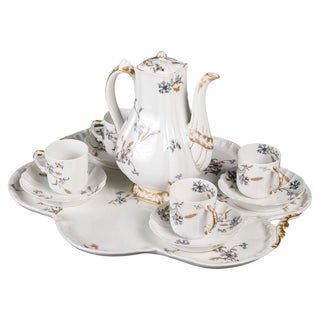 Limoges Porcelain Tea and Coffee Service, Set of 6 For Sale