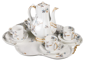 Limoges Porcelain Tea and Coffee Service, Set of 6