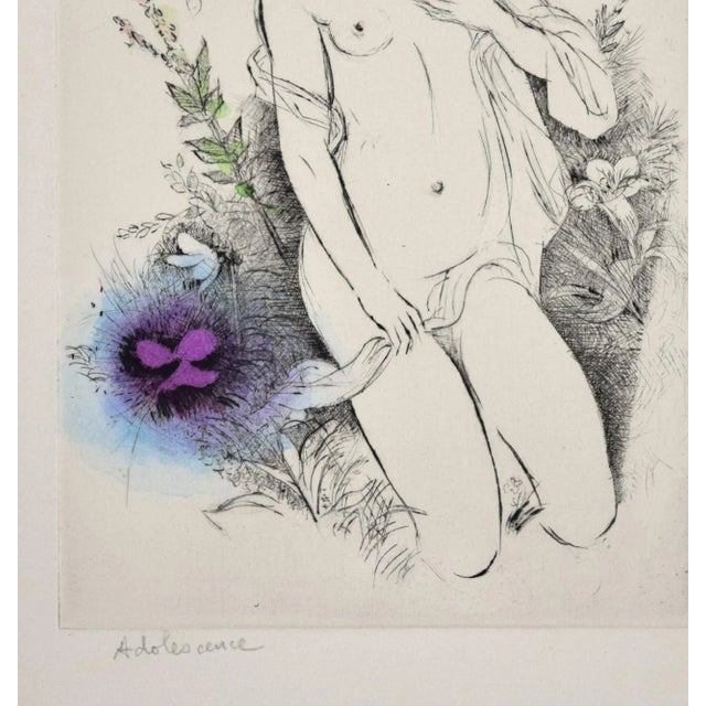 Adolescence is a beautiful drypoint realized by the French painter, illustrator, and writer Amandine Doré in the second...