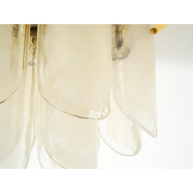 Heavy Brass and Murano Glass Ceiling Lamp by J.T. Kalmar Franken, 1960s For Sale - Image 13 of 18