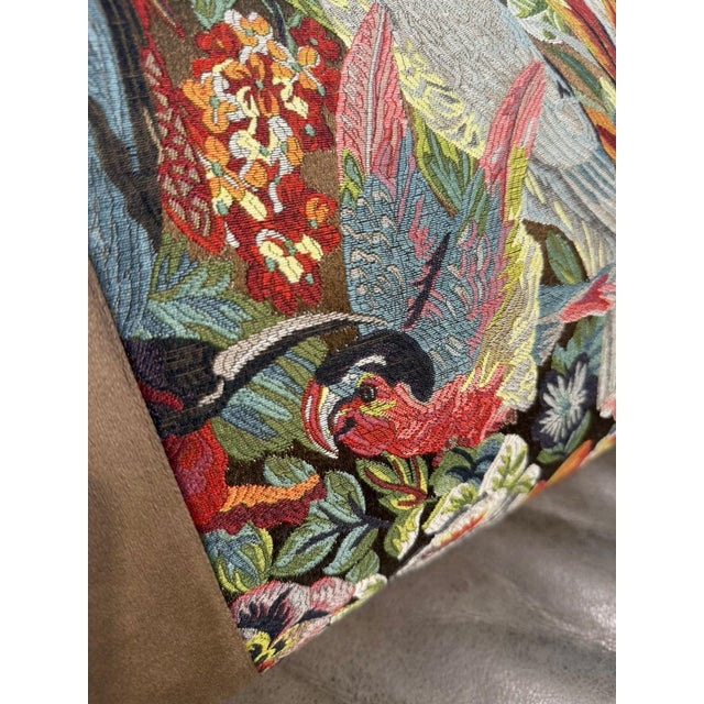 Handmade Mocha Velvet Lumbar Pillow Cover For Sale - Image 11 of 16