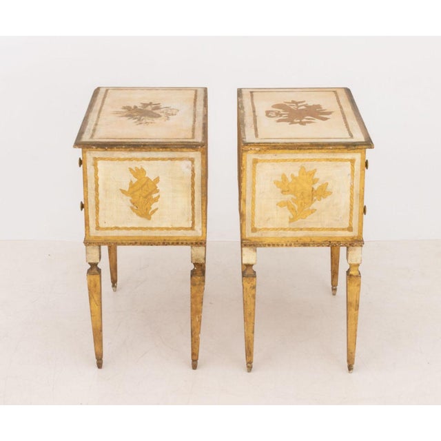 Louis XVI Style Distressed Side Tables, Pair For Sale - Image 9 of 10