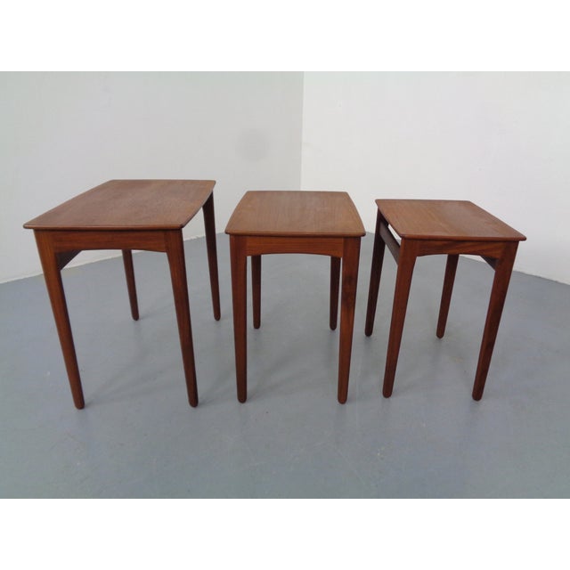 Danish Teak Nesting Tables, 1960s, Set of 3 For Sale - Image 12 of 12