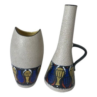 Fat Lava Vases from Dümler&Breiden, West Germany, 1960, Set of 2 For Sale