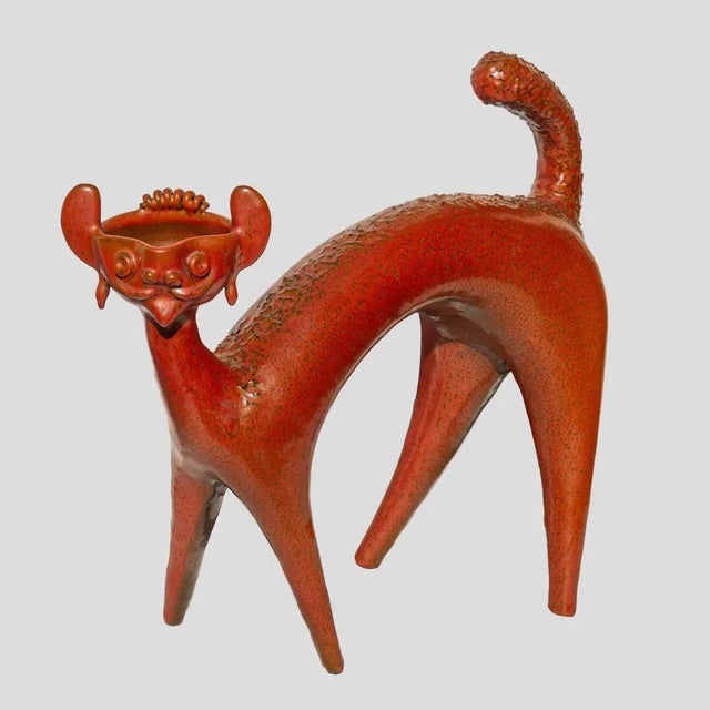 1960s Italian Gatto Ceramic Sculpture, 1960s For Sale - Image 5 of 6