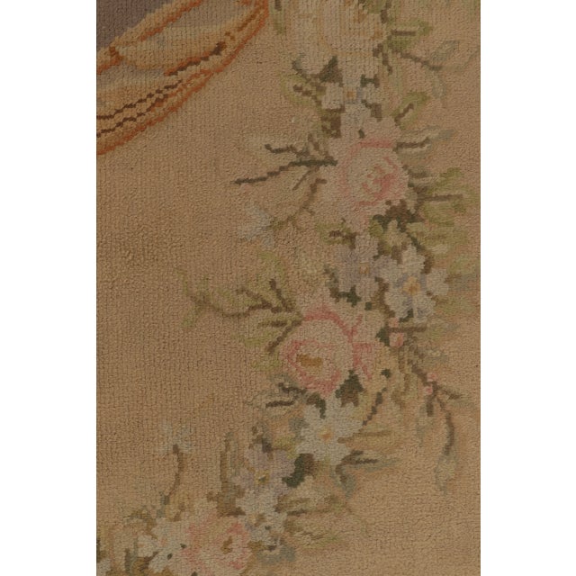 Textile Oversized Antique Spanish Savonnerie Rug With Bold Floral Medallion - Rug & Kilim For Sale - Image 7 of 10