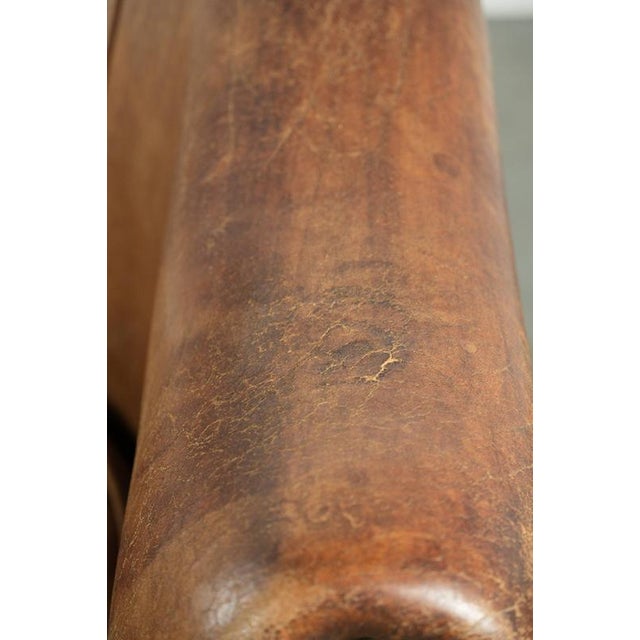 Vintage Sheepskin Club Armchair For Sale - Image 9 of 18