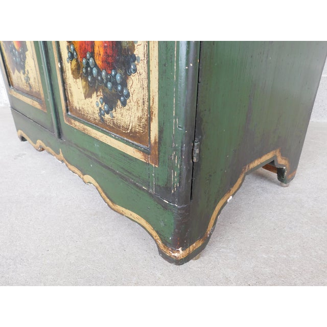 Antique Signed Peter Ompir Hand Paint Wash Stand 37"w For Sale - Image 12 of 18