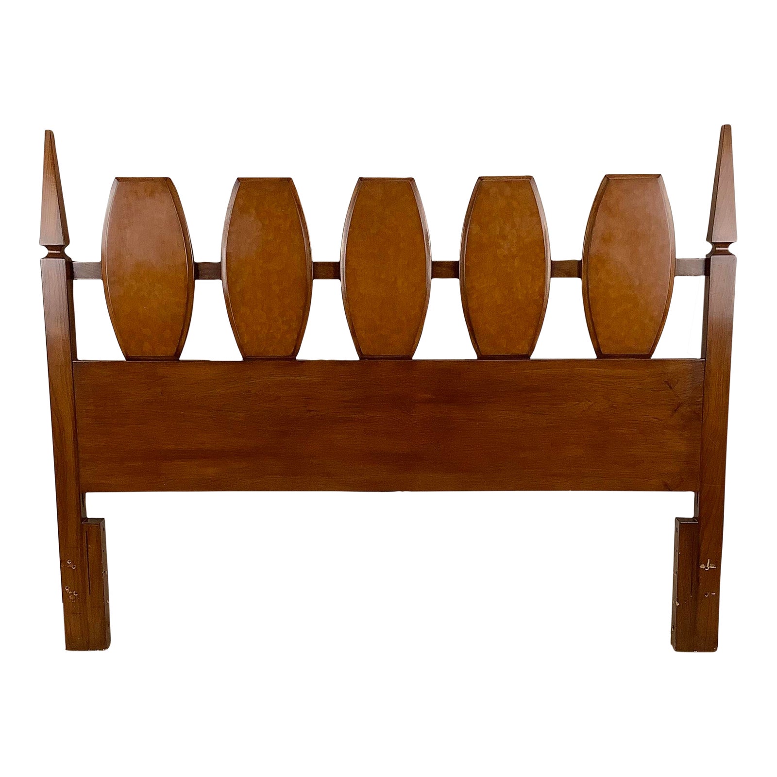 MidCentury Burlwood Headboard Full/Queen Size Chairish