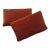 Pair of Burnt Orange Rust Velvet Lumbar Accent Pillows For Sale