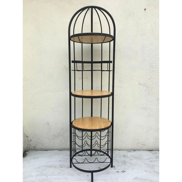 High Loft Style Metal and Wood Bar For Sale - Image 16 of 18