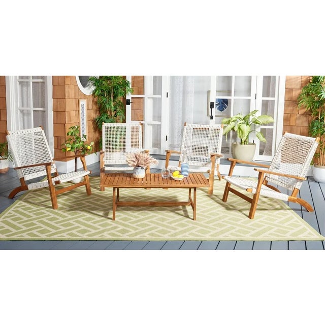 Contemporary Deven 5 Piece Living Set - Natural/White For Sale - Image 3 of 9