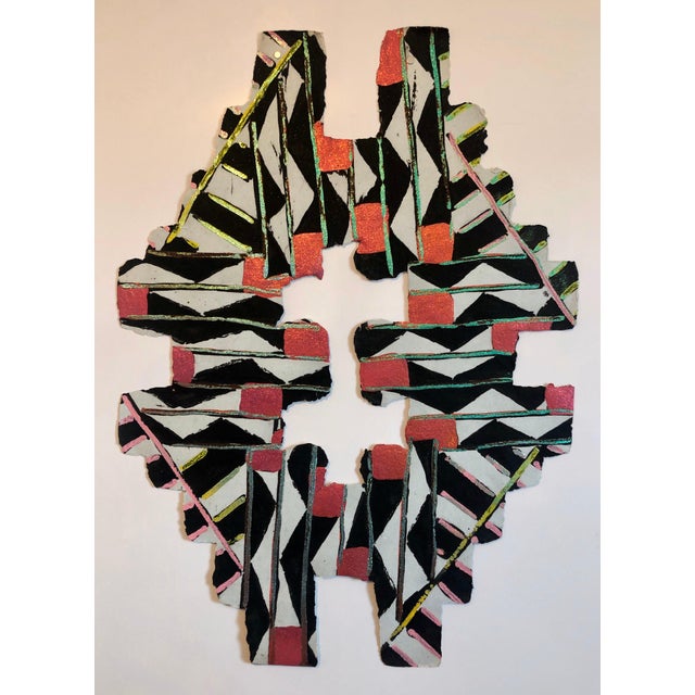 Title: Guide 32 color screenprint on 100% rag handmade, shaped deckle edged paper. with applied glitter. hand signed in...