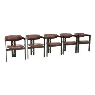 Pamplona Dining Chairs by Augusto Savini for Pozzi, 1965, Set of 5 For Sale