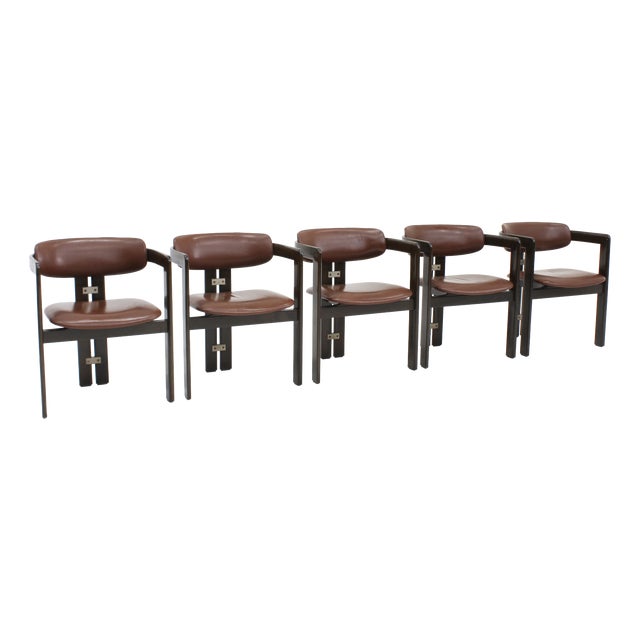 Pamplona Dining Chairs by Augusto Savini for Pozzi, 1965, Set of 5 For Sale