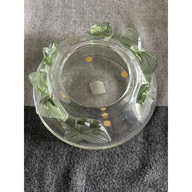 Mid 20th Century Lalique "Lierre" (Ivy Leaf) Crystal Coupe 8” Centerpiece Bowl For Sale - Image 5 of 7