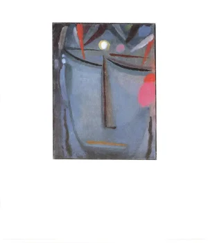 1990s Alexej von Jawlensky 'Crown of Thorns (No Text)' Expressionism Blue Germany Offset Lithograph