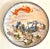 Orange Vintage Chinoiserie Porcelain Handpainted Wall Plate Numbered 1092 Wall Decor the Dragon Chariot For Sale - Image 8 of 10