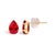 Haus of Brilliance 18K Yellow Gold 5X7 MM Created Pear Ruby Solitaire Stud Earrings, Pair For Sale - Image 4 of 4