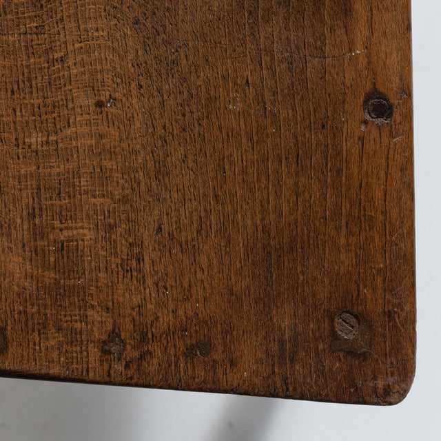 Pair of 19th Century French Chestnut Brown Carved Oak Chairs For Sale - Image 12 of 15