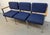 Mid-Century Vintage Chrome Three Seat Airport Bench For Sale - Image 4 of 14