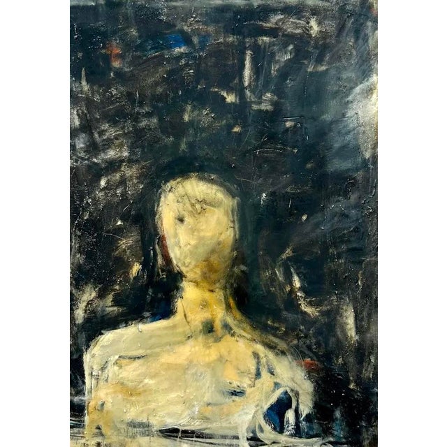 Vintage Boho Abstract Figure Painting For Sale - Image 4 of 5