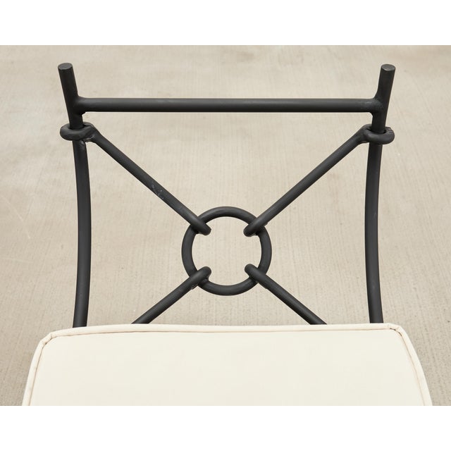 Neoclassical Style Horned Aluminum Bench After Diego Giacometti For Sale - Image 12 of 18