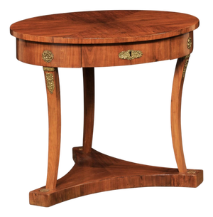Early 20th Century French Empire Oval Accent Table