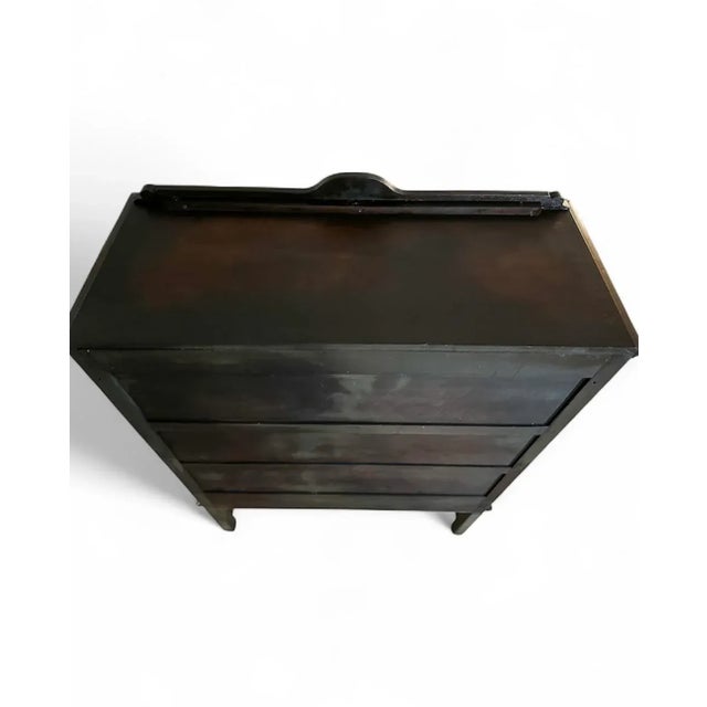 Linen Antique Jacobean China Cabinet. Bedroom Storage. Kitchen Cupboard. Bathroom Linen Closet. Office Display. For Sale - Image 8 of 10