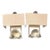 Global Views Fortune Teller Sconces Pair New Polished Stainless Steel For Sale