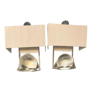 Global Views Fortune Teller Sconces Pair New Polished Stainless Steel