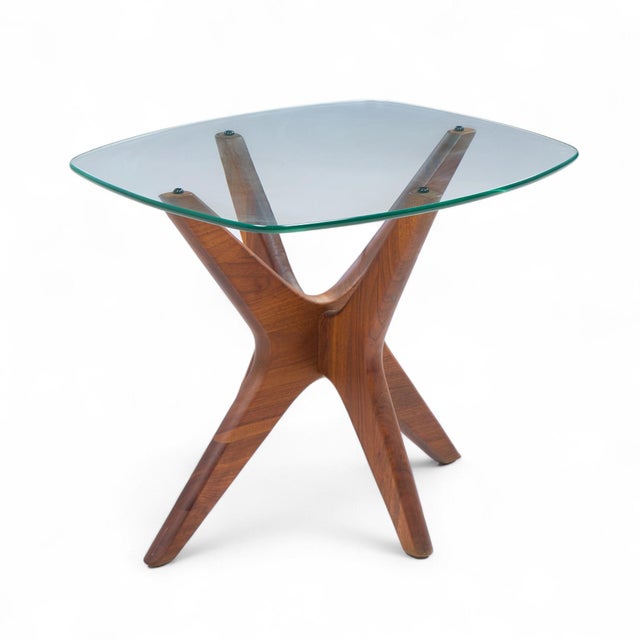Wood Adrian Pearsall for Craft Associate Mid Century Walnut Jacks Side Table For Sale - Image 7 of 9