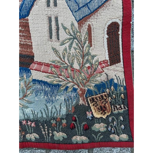 Vintage French Jacquard King Arthur Legend Tapestry by Aubusson, 1990s For Sale - Image 15 of 18