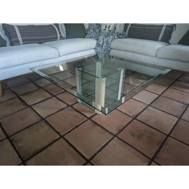 Leon Rosen Glass Coffee Table For Sale - Image 9 of 9