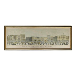 "View of Broadway, n.y. 1853" Engraving by J. Wade and H. Bricher For Sale