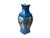 1980s Chinese Bright Blue White Window Scenery Graphic Square Porcelain Vase For Sale - Image 5 of 17