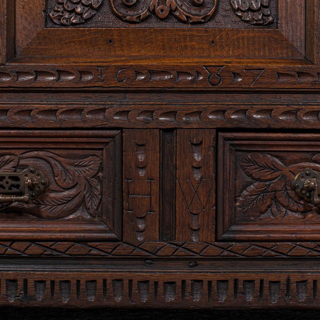 1700's Large Antique Mule Chest For Sale - Image 12 of 12