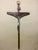 Wood Mid Century Modern Crucifix in Teak and Silver Tone Metal, Italy For Sale - Image 7 of 8