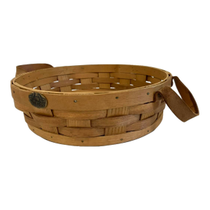 Vintage Peterboro Basket Co. Handled Round Pie Basket