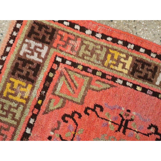 Galerie Shabab Collection Early 20th Century East Turkestan Khotan Throw Rug For Sale - Image 4 of 6