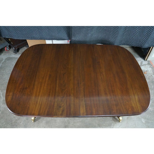 Vintage Harden Furniture Solid Cherry English Regency Duncan Phyfe Dining Table For Sale - Image 9 of 18