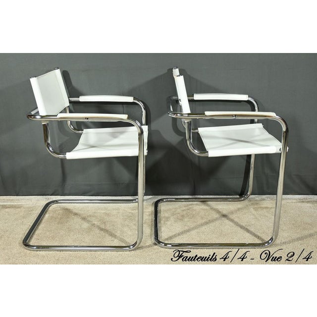 Leather S33 Armchairs attributed to Mart Stam for Fasem, 1970, Set of 4 For Sale - Image 17 of 18