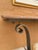 French Provincial Poillerat-Style Wall-Mounted Scrolled Iron + Marble Console Table For Sale - Image 3 of 8