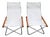 Set of NY Chairs in White Canvas attributed to Takeshi Nii, Japan, 1950s For Sale