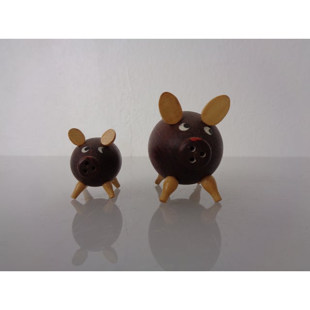 Vintage Pig-Shaped Teak Salt and Pepper Shakers, Denmark, 1960s, Set of 2 For Sale - Image 10 of 10