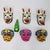 Vintage Mexican Papier-Mâché Masks - Set of 6 For Sale - Image 4 of 4